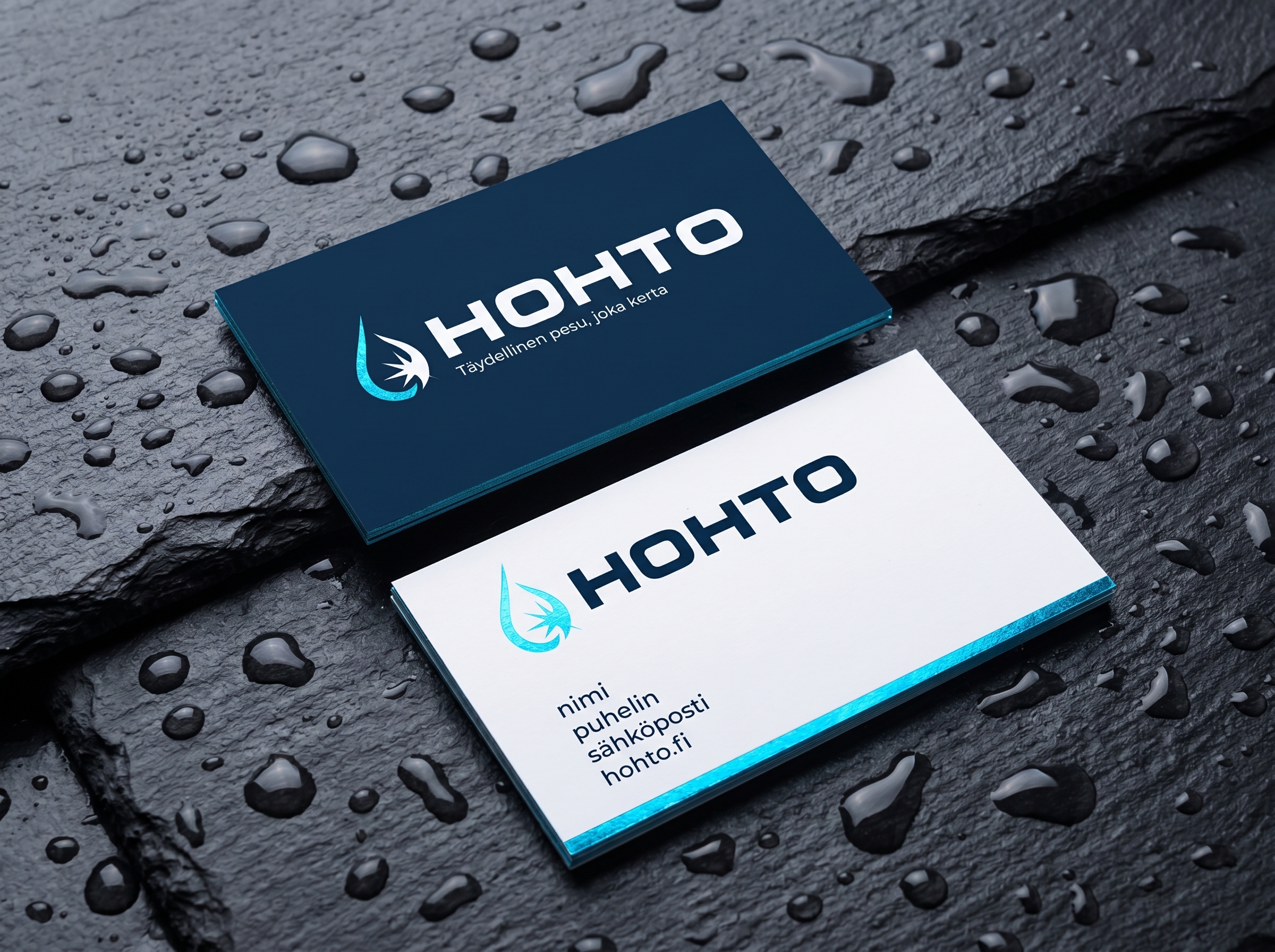Hohto-autopesulan brändimateriaalit