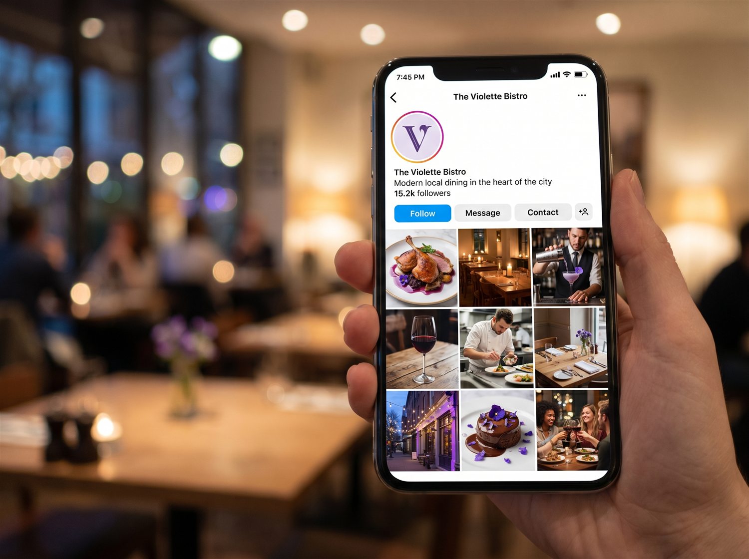 Yhtenäinen ja ammattimainen Instagram-profiili puhelimen näytöllä — profiilin siistiminen ja raportointi